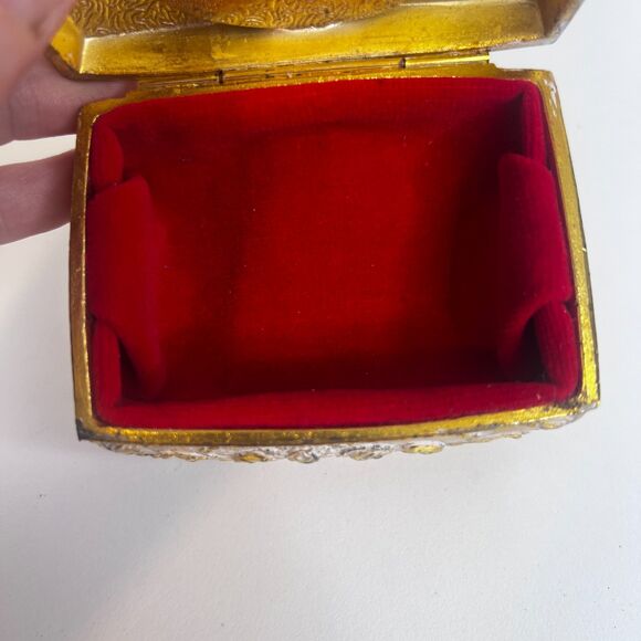 Farrington Hummel Theme Trinket Jewelry Box Ornate Scroll Victorian Style Japan - Picture 4 of 11